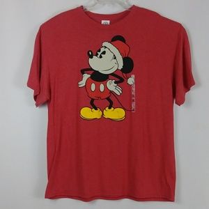 Delta Mickey mouse red christmas t-shirt men sz XL NEW